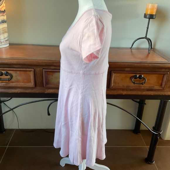 MODA INT’L Short Sleeve Baby Doll Dress. Pale Pink Size M - Picture 4 of 9